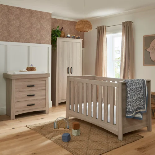 CuddleCo Isla 3 Piece Nursery Furniture Set – Ash