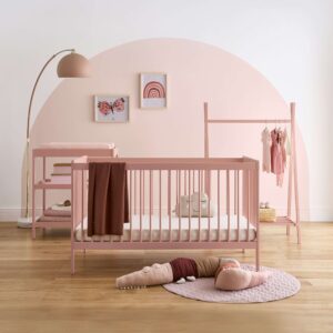 CuddleCo Nola 3 Piece Nursery Furniture Set - Soft Blush