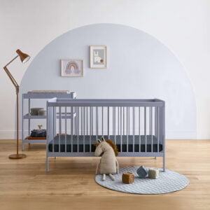 CuddleCo Nola 2 Piece Nursery Furniture Set - Flint Blue